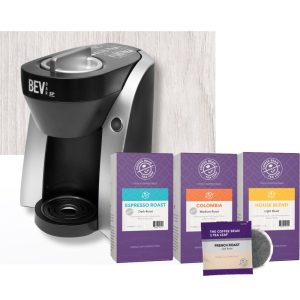 California Shop Small Single Serve Coffee Maker and Paper Pods Starter Kit