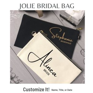 California Shop Small Jolie Bridal Cosmetic Bag – Customizable