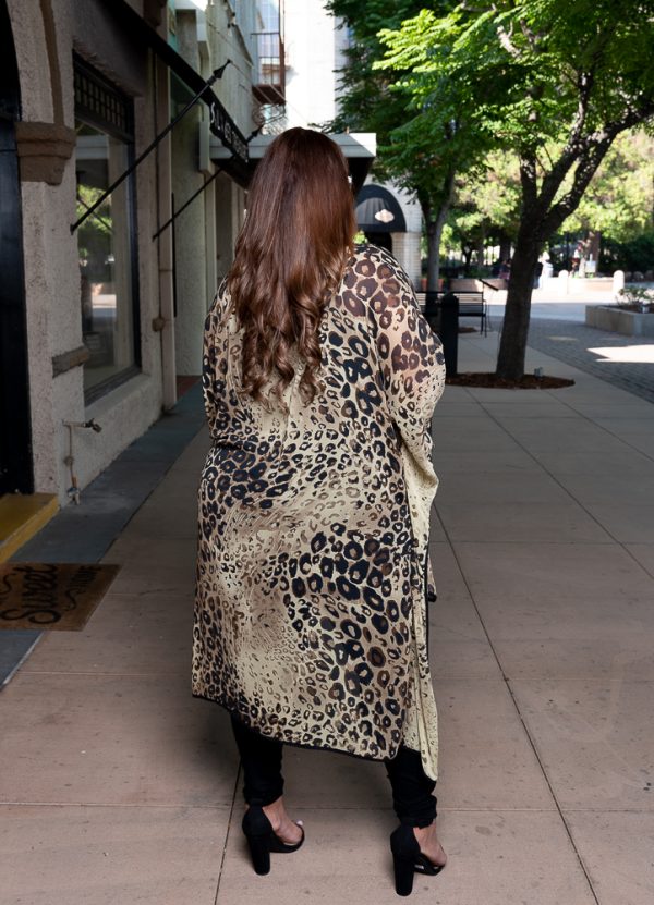 Product Image and Link for Plus Size Black/Tan Animal Print Hi-Lo Tunic