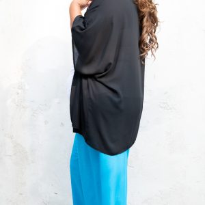 California Shop Small Plus Size Black Kimono Jacket