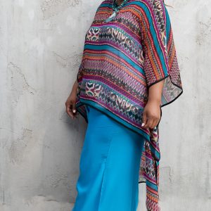 Product Image and Link for Plus Size Purple/Teal Multi-Colored Hi-Lo Tunic