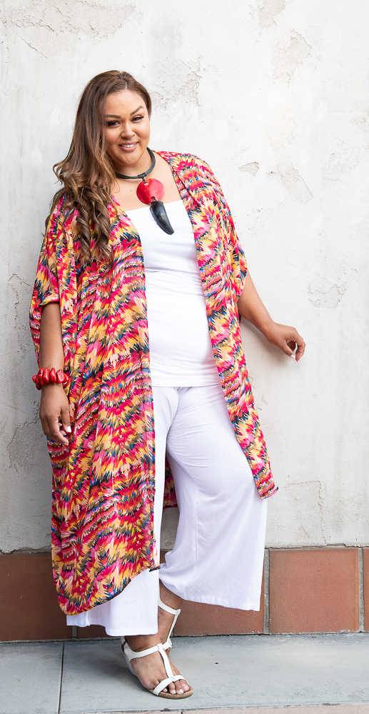 plus size yellow duster