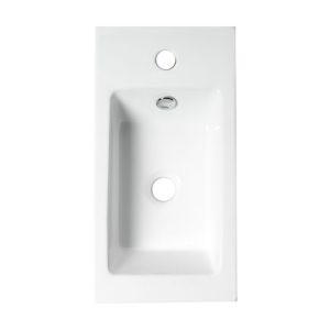 Product Image and Link for Small Sink – 20 inch Rectangular Wall Mounted Ceramic Sink with Faucet Hole- ALFI brand ABC116