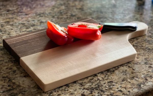 Product Image and Link for Walnut and Maple Chopping Board – Customized Engraving Available