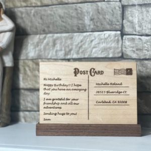Product Image and Link for Customized Wooden Postcard