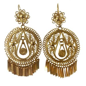 Product Image and Link for Oaxacan Gold Filigree Earrings