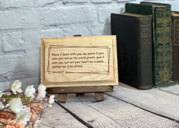 California Shop Small Wooden Scripture Maple Plaque