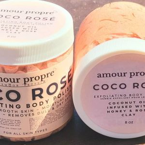 California Shop Small Coco Rosé Exfoliating Body Polish | Infused with Honey and Rose Clay | Removes Dead Skin Cells, Moisturizes, Softens and Smooth Dull Skin