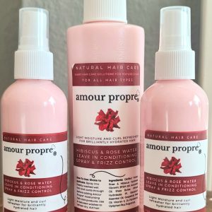 California Shop Small Hibiscus and Rose Water Leave In Conditioning Spray & Frizz Control | Light Weight Moisture for All Hair Types | 4oz/8oz