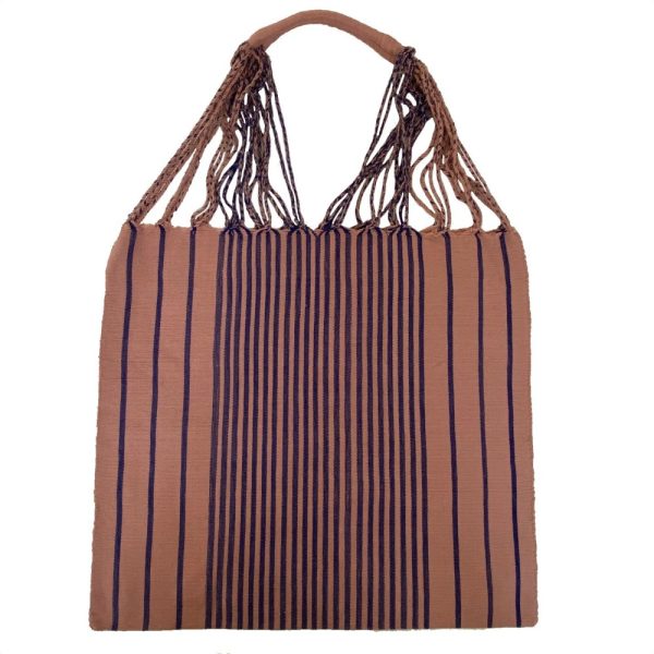 Product Image and Link for Striped Hammock Bag With Braided Handles