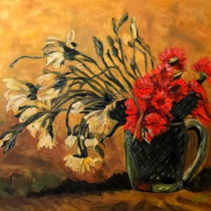 California Shop Small Van Gogh: Red and White Carnations Cards