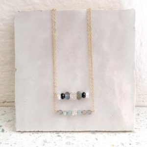 California Shop Small Custom Energy Crystal Bar Necklace