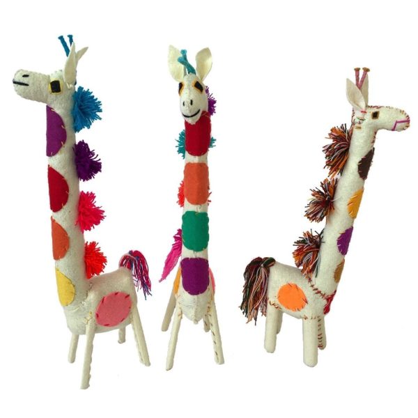 Product Image and Link for Felt Polka Dot Giraffes