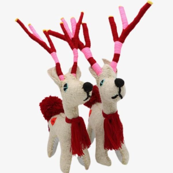 Product Image and Link for Handmade Wool Reindeers