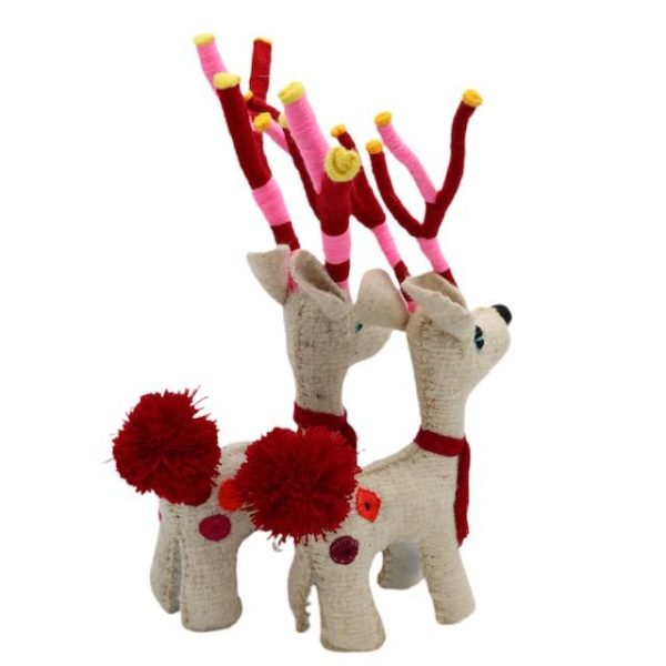 Product Image and Link for Handmade Wool Reindeers