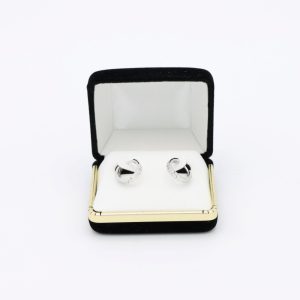 Product Image: Embossed Silver Huggie Hoop Earrings