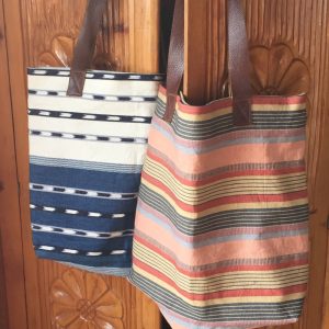 California Shop Small 🄻 🄰 🄶 🄾 Collection: Cotton Totes With Leather Handles