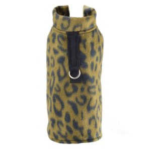Product Image and Link for Leopard Fleece Dog Coat With Built In Harness – Two Colors