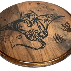 Product Image and Link for Lazy Susan – Solid Walnut, Ocean Odyssey