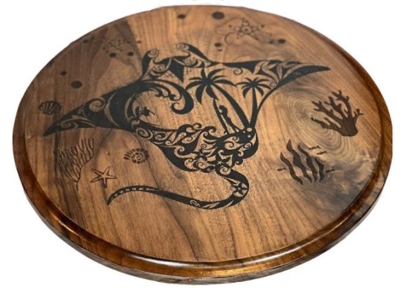 Product Image and Link for Lazy Susan – Solid Walnut, Ocean Odyssey