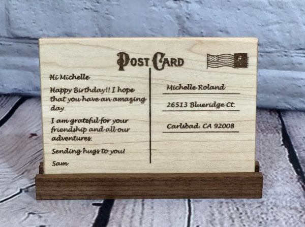 Product Image and Link for Retro Wooden Postcard