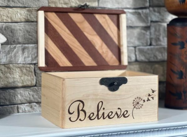 Product Image and Link for Keepsake/Memory Box: Leopardwood, Maple and Cedar