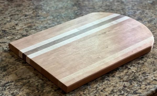 Product Image and Link for Cedar Chopping Board with Decorative Stripe – Custom Engraving Available