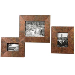 Product Image and Link for Ambrosia Copper Photo Frames S/3