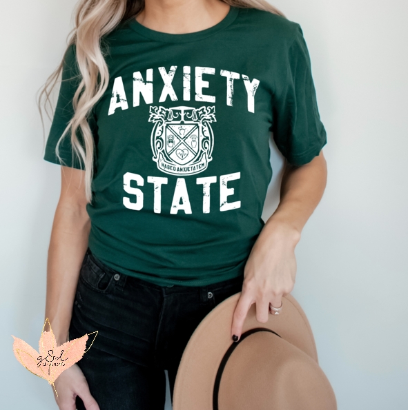 California Shop Small Anxiety State Distressed Tshirt