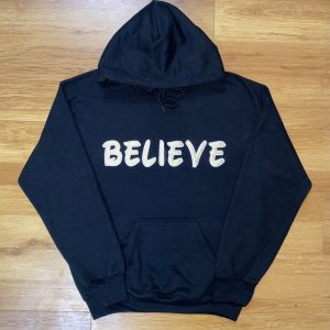 Product Image and Link for Unisex Hooded Sweatshirt- BELIEVE