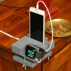 California Shop Small Apple Watch and iPhone without Case Custom Charge Cradle