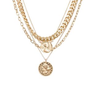 California Shop Small Four Chain Gold Necklace