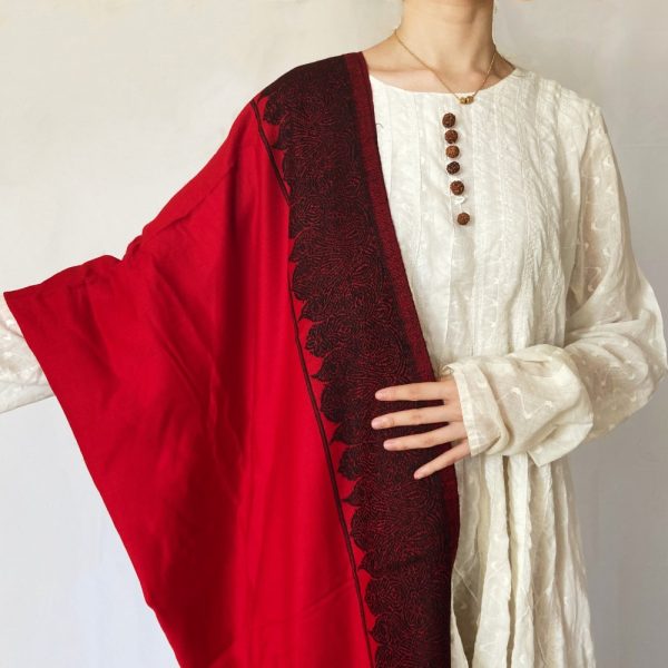 Product Image and Link for Ruby Red and Black Shawl