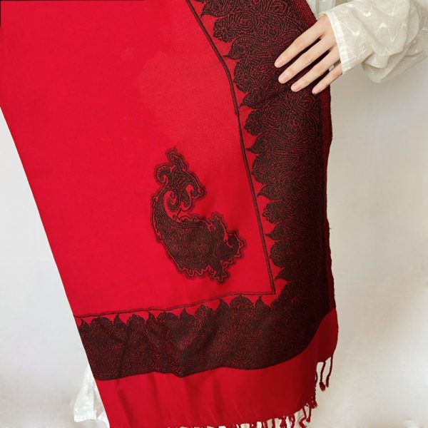 Product Image and Link for Ruby Red and Black Shawl
