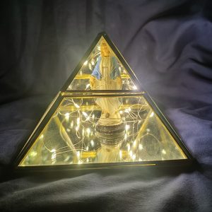 California Shop Small Mother Mary Pyramid with Fairy Lights