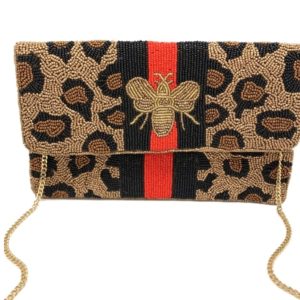 Product Image and Link for Ms. Bee animal print clutch