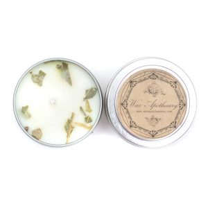Product Image and Link for SILVER-DOLLAR EUCALYPTUS 4OZ BOTANICAL CANDLE TRAVEL TIN by Wax Apothecary