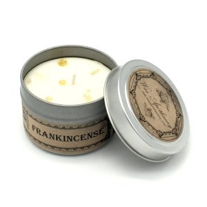 California Shop Small FRANKINCENSE 4OZ BOTANICAL CANDLE TRAVEL TIN by Wax Apothecary