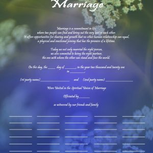 Product Image and Link for Decorative Certificate of Marriage
