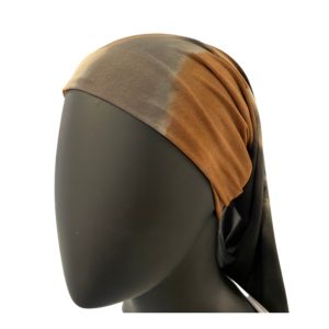 Product Image and Link for Snood Tichel Headband – Brown & Black