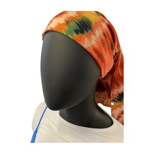 California Shop Small Yoga Headband – Green & Orange Tie Dye