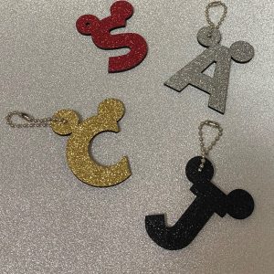 California Shop Small Bundle of 5 Keychains with Fun Initials