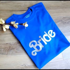 Product Image and Link for Bride Graphic T-shirt in Blue