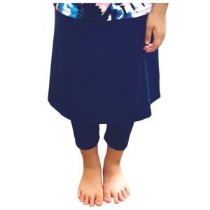 Product Image and Link for Leggings with Attached Skirt for Girls – Navy