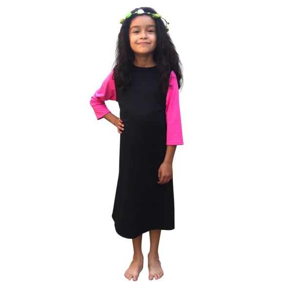 California Shop Small Girls Swim Dress Black & Pink