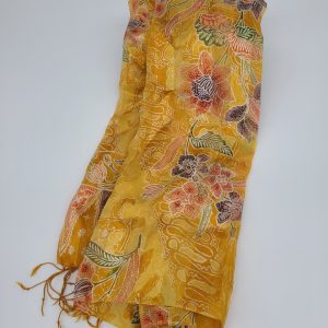 California Shop Small Silk scarf with beautiful floral design