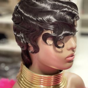 California Shop Small Hair Plus ME No Lace 1920s Finger Wave Wig