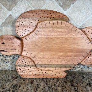 Product Image and Link for Handmade Sea Turtle Cutting Board. Can be Customized on the Shell.