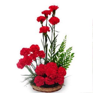 Product Image: 15 Red Carnation Basket