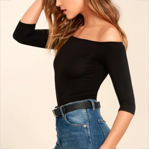 California Shop Small 3/4 Sleeve Off the Shoulder Blouse